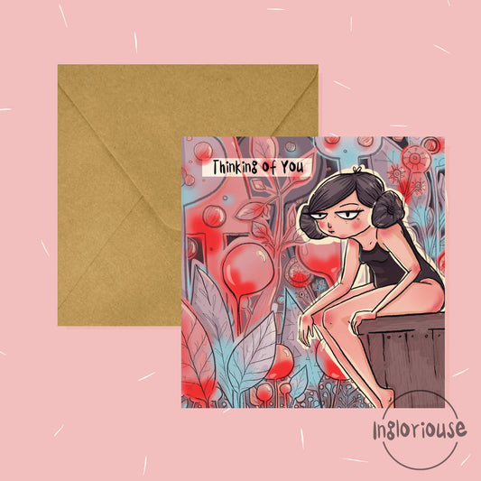 Thinking of you greeting card (15x15cm with envelope)