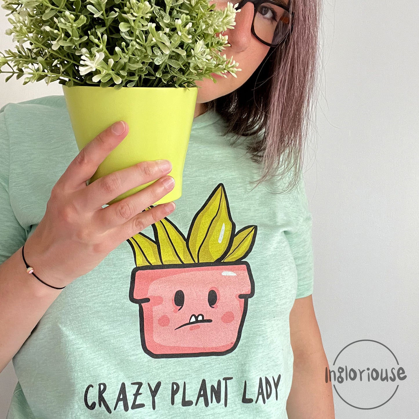 Crazy plant lady t-shirt - Mint, Unisex