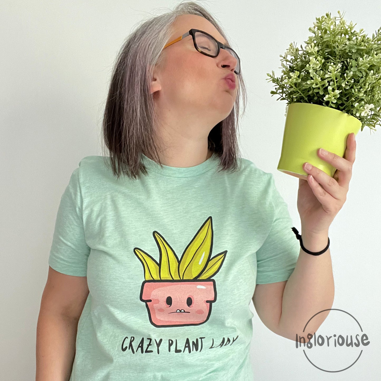 Crazy plant lady t-shirt - Mint, Unisex