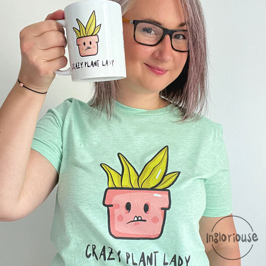 Crazy plant lady t-shirt - Mint, Unisex