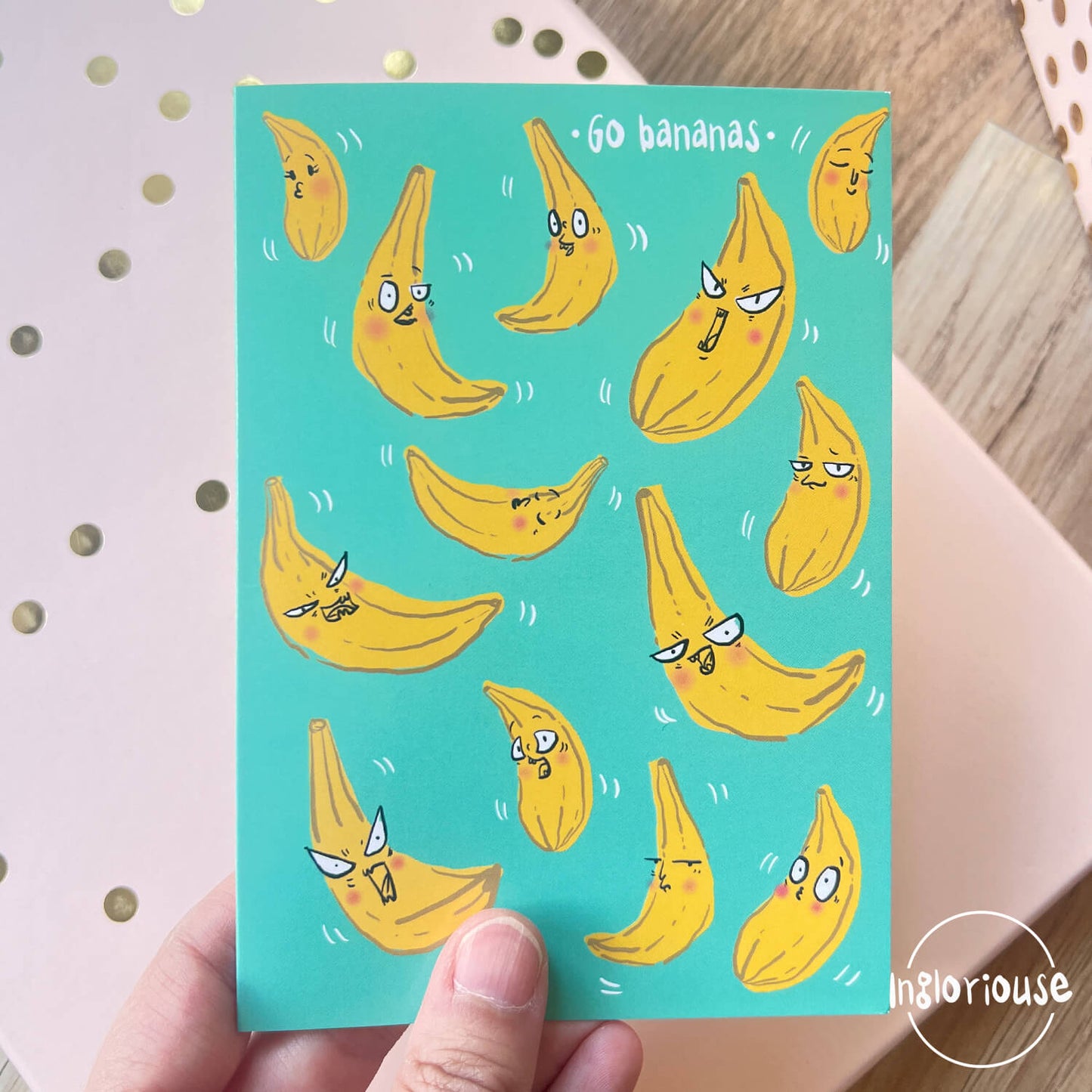 Funny banana card (15x10cm with envelope)