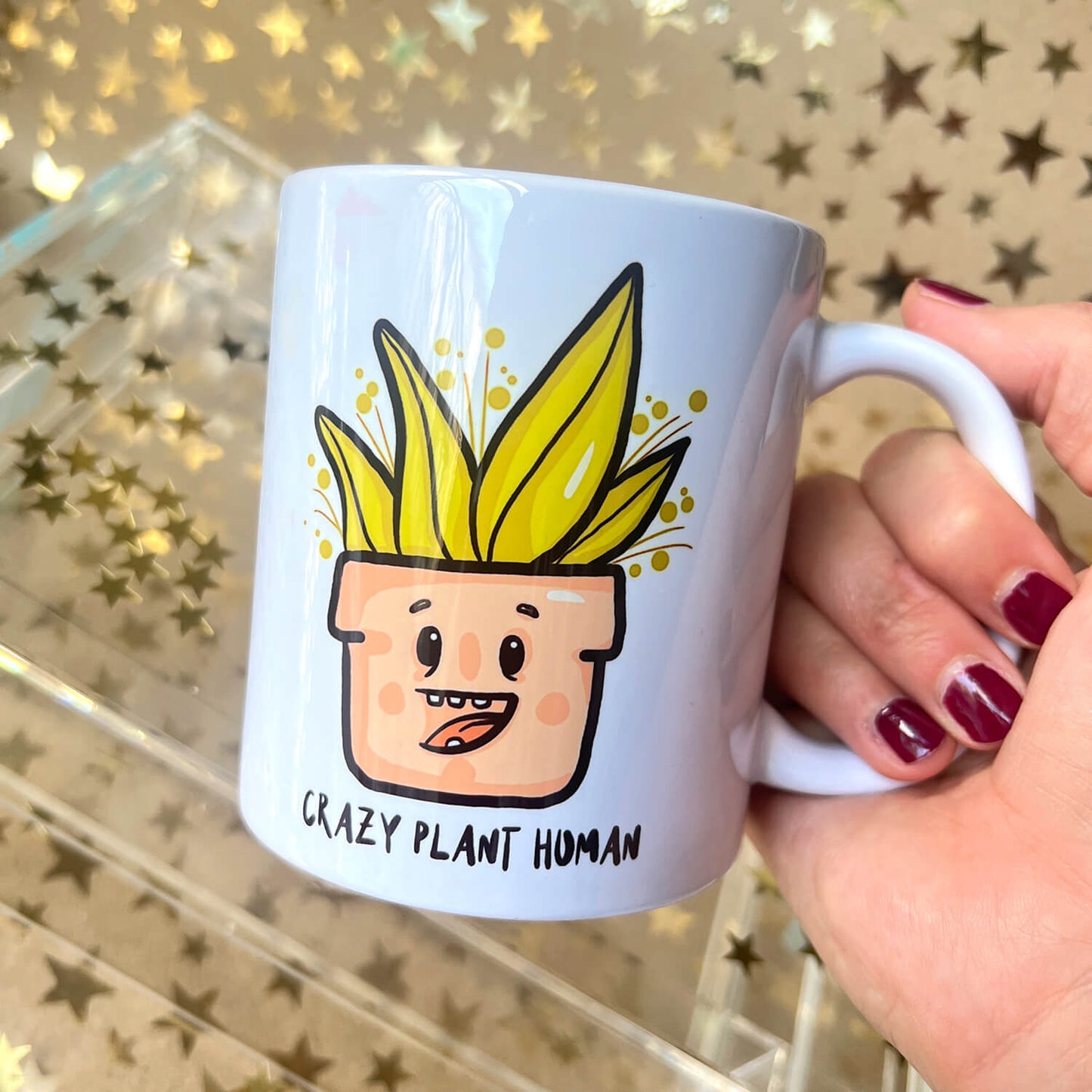 Crazy plant human mug - Happy plant