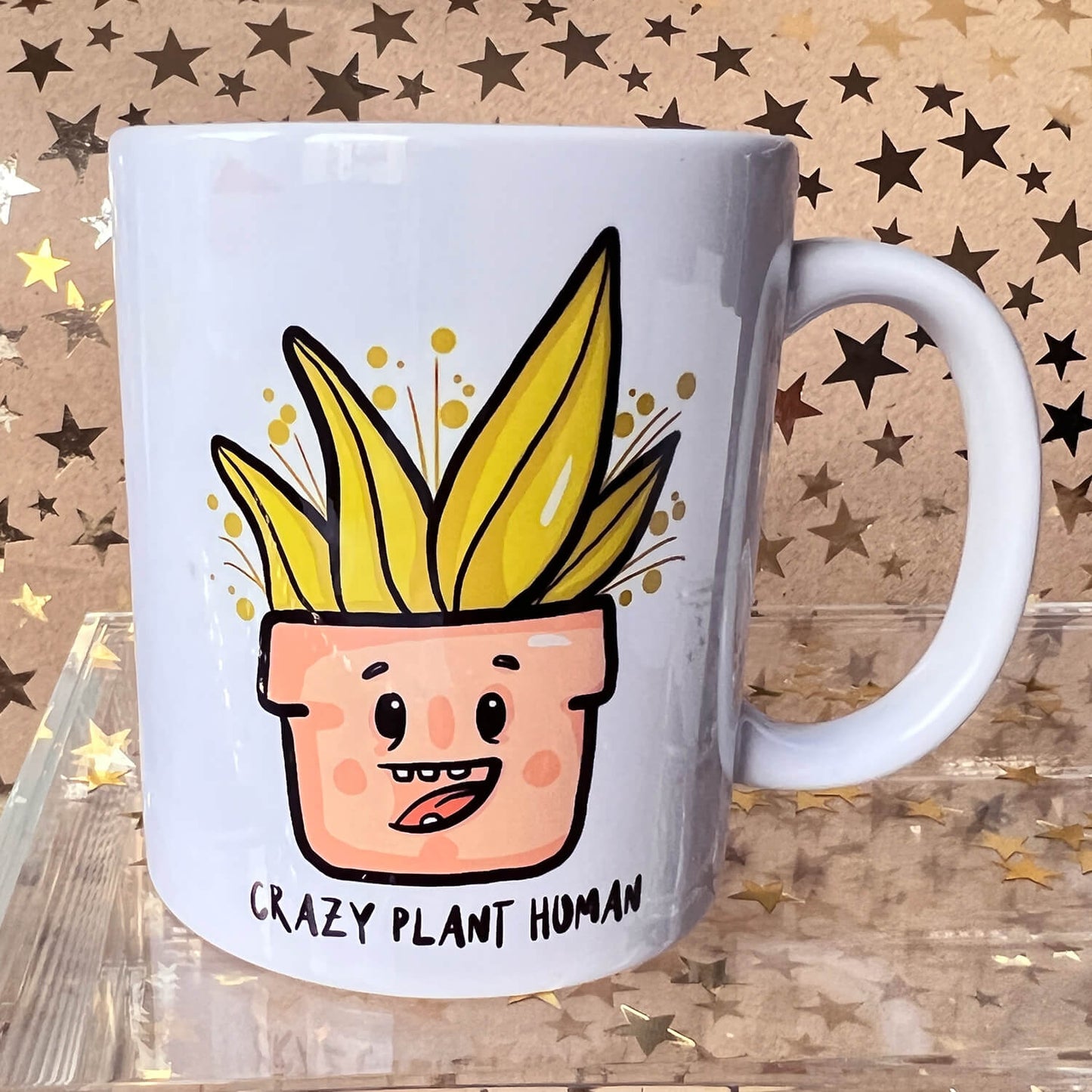 Crazy plant human mug - Happy plant