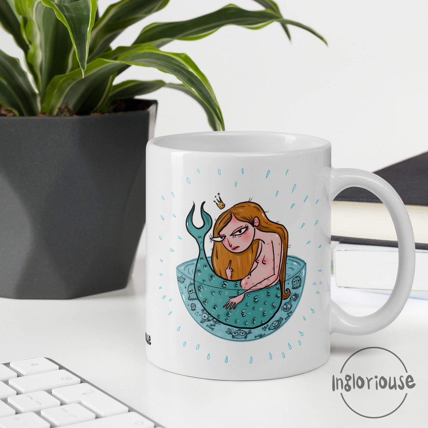 Rude mermaid mug (11oz)