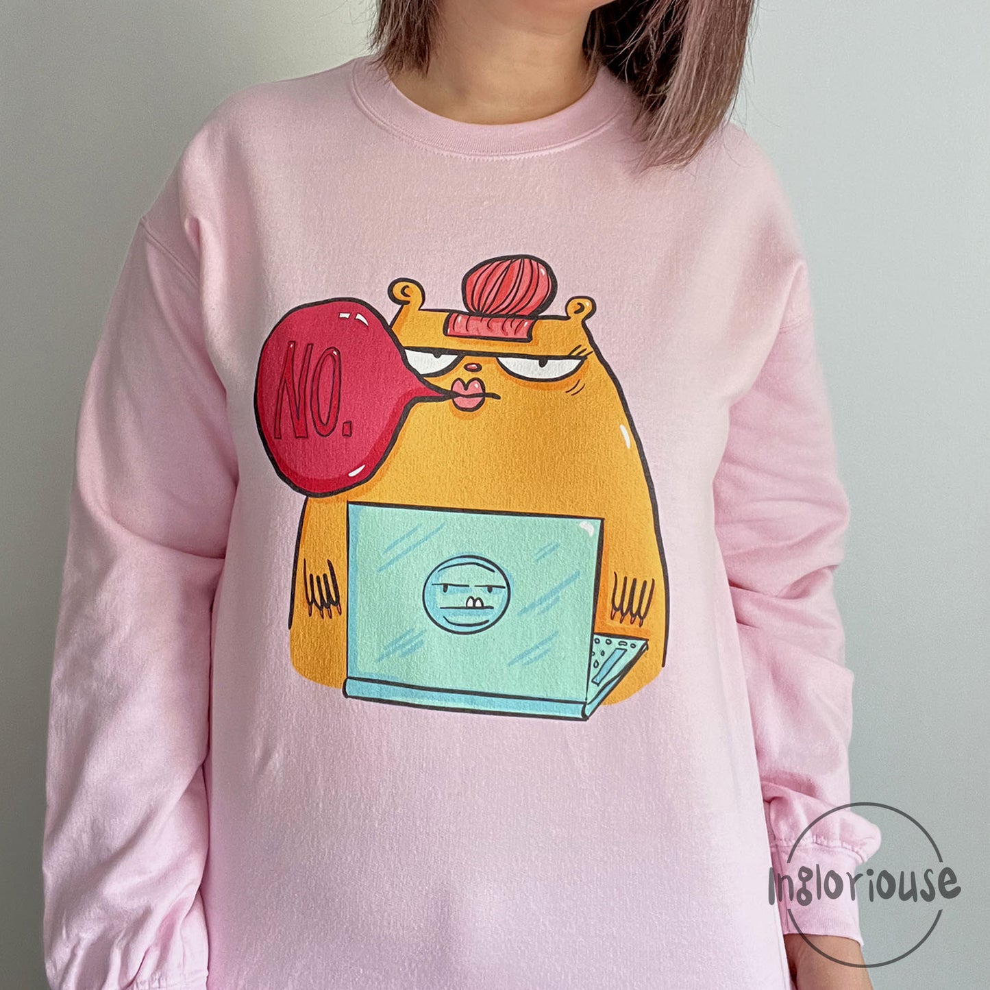 Funny sweatshirt - Corporate sass - Baby pink