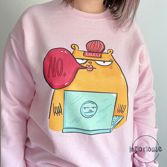 Funny sweatshirt - Corporate sass - Baby pink