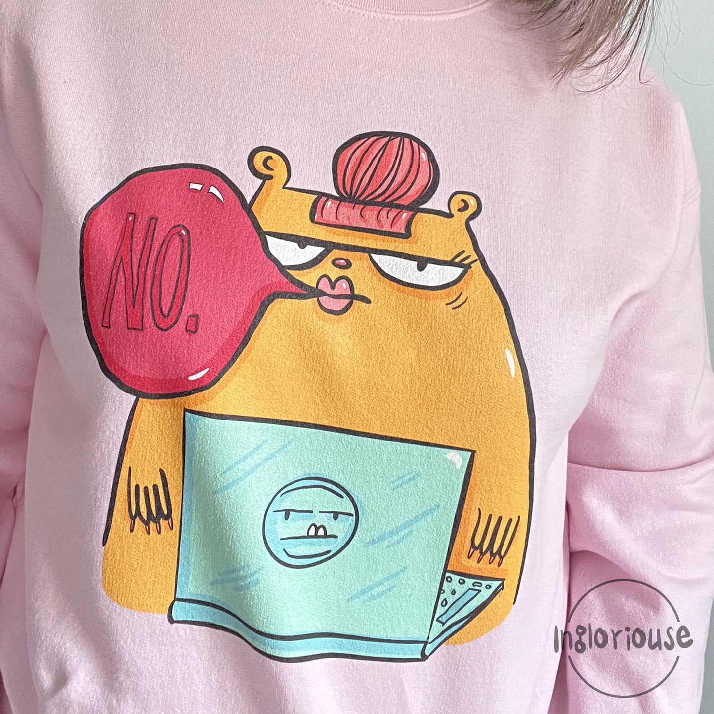 Funny sweatshirt - Corporate sass - Baby pink