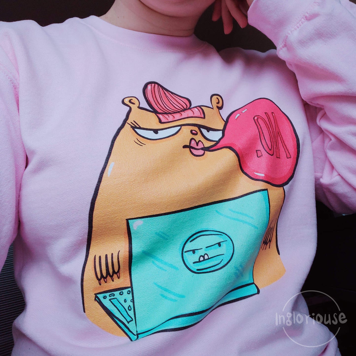 Funny sweatshirt - Corporate sass - Baby pink